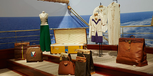 Inside Louis Vuitton's exhibit Volez, Voguez, Voyagez