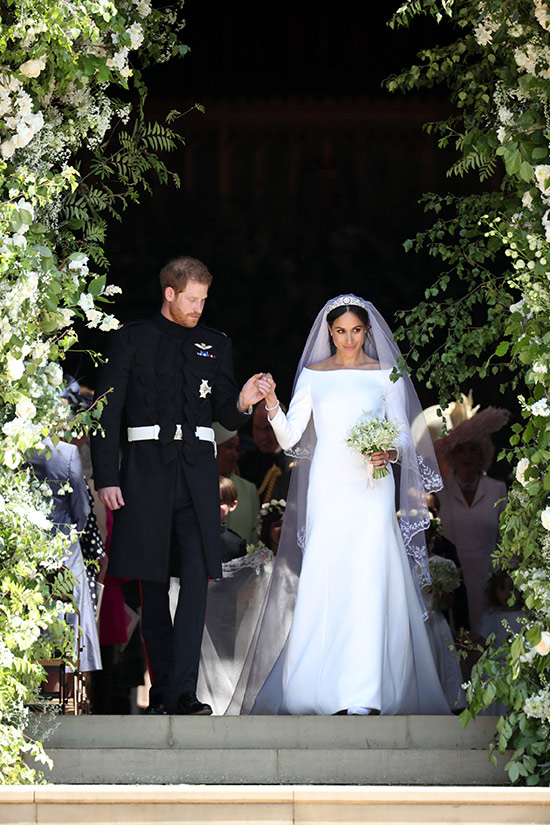 Prince Harry and Meghan Markle on their wedding day.