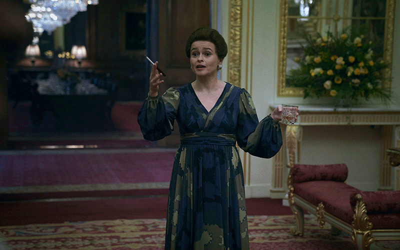 Helena Bonham Carter as Princess Margaret in season 4 of The Crown. Photography by Netflix