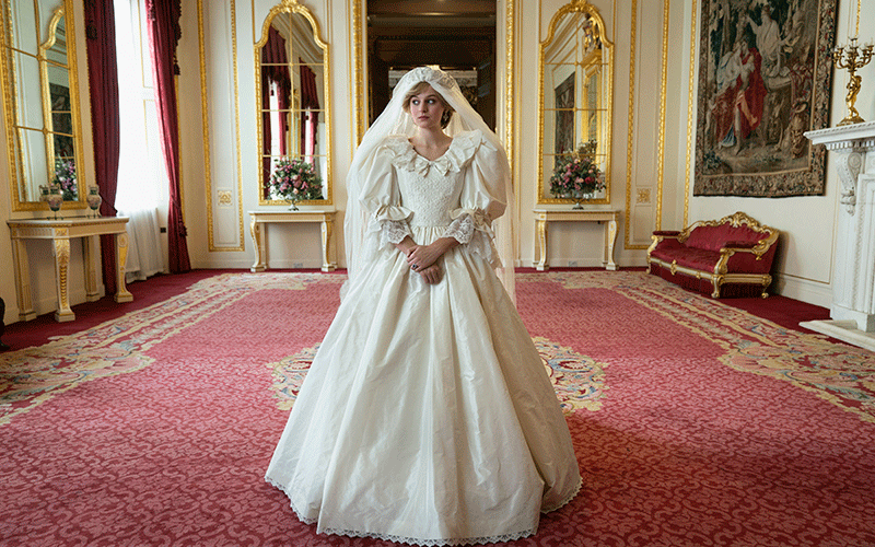 Emma Corrin as Princess Diana in The Crown, season four. 