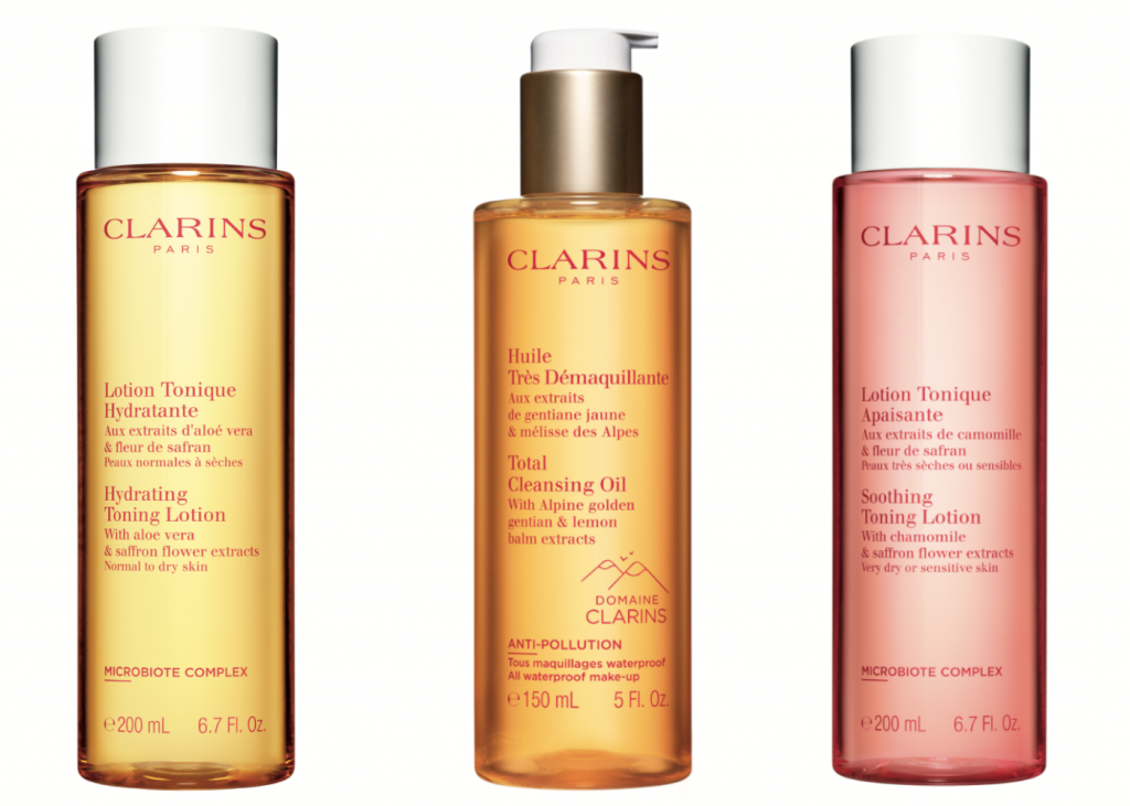 Clarins Expert Cleansers with Alpine herbs & Toning Lotions