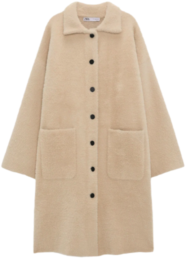 oversized faux-fur coat Zara