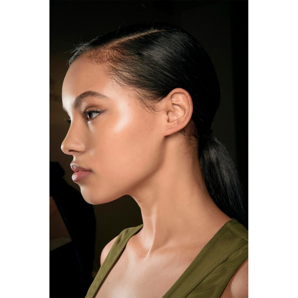 a-low-ponytail-with-a-side-part
