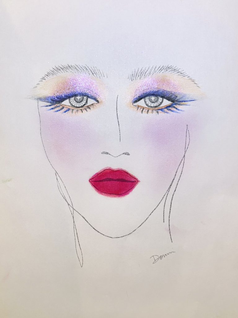 Makeup sketch by Doniella Davy