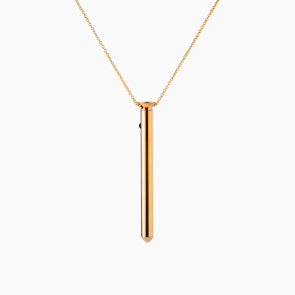 Crave Vesper 2 Vibrator Necklace in 24K Gold, Bonjibon