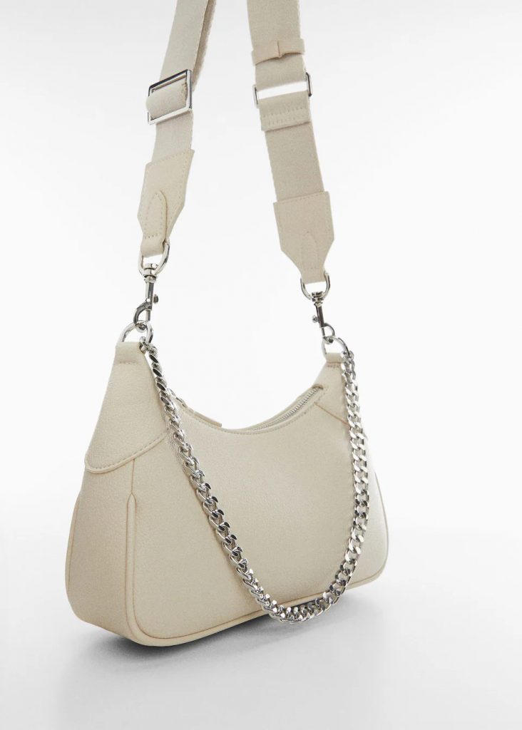spring 2024 bag trends Mango Crossbody Bag with Chain