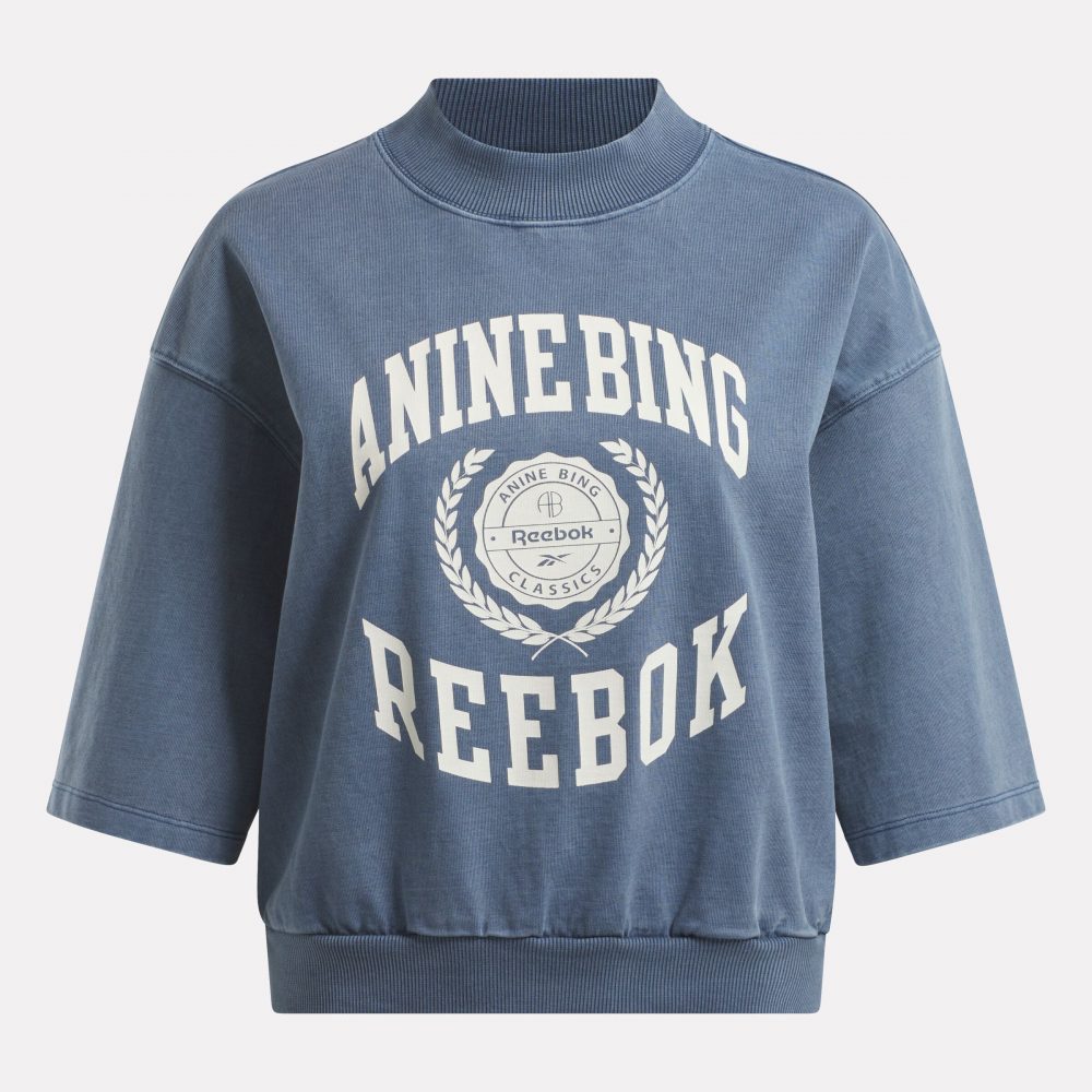 Reebok x Anine Bing Oversized Crew available April 9, 2024.