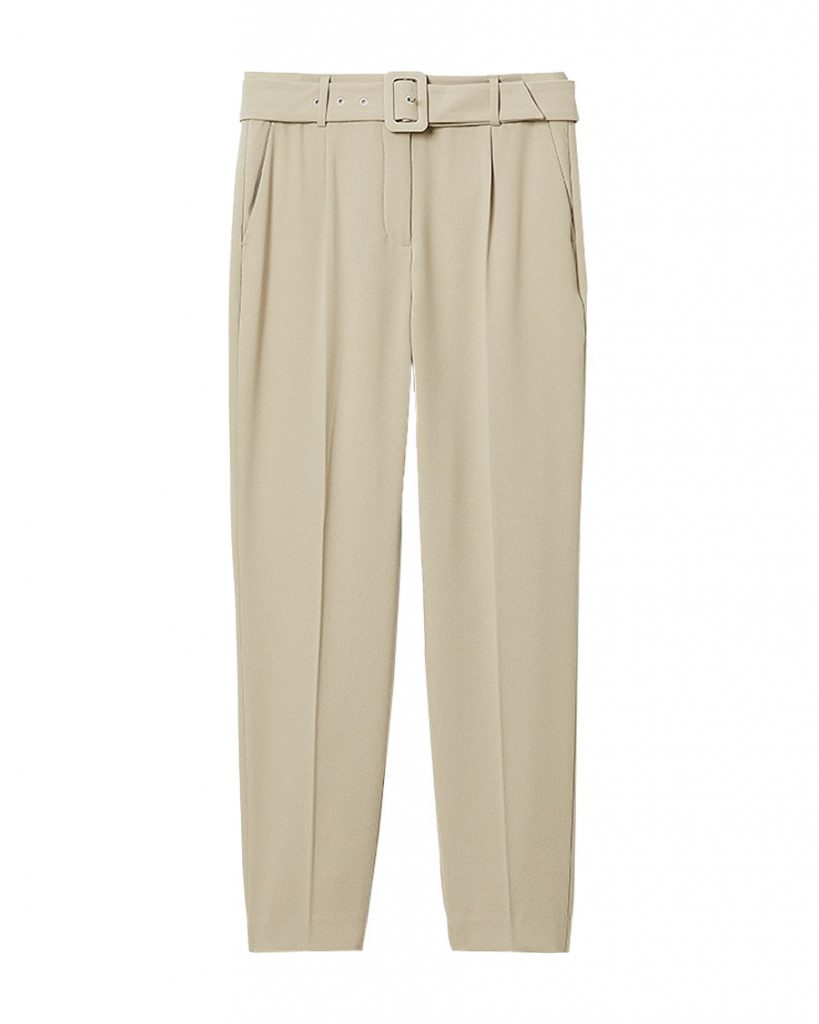 RW & Co. High-Rise Tapered Ankle Leg Crepe Pant With Belt